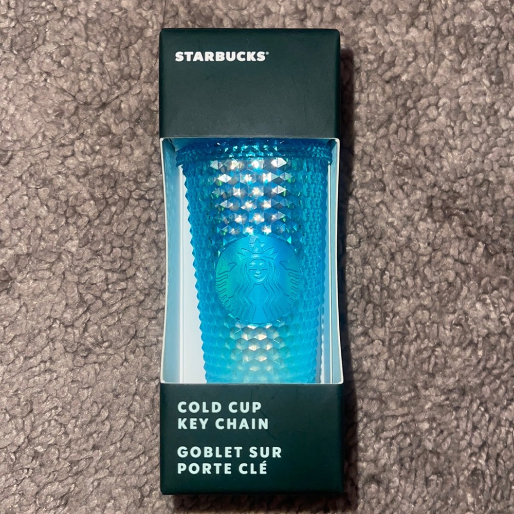Starbucks blue ombré keychain